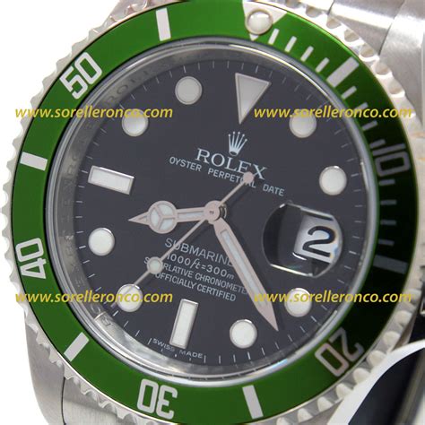 ghiera rolex con filo|Rolex Submariner Date Ghiera Verde 2005 Pellicolato .